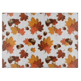 Autumn Leaves en Acorns Snijplank