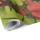 Autumn Leaves en Berries Brown Gold Green Cadeaupapier (Rol Hoek)
