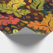 Autumn Leaves en Berries Brown Gold Green Cadeaupapier (Hoek)