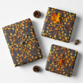 Autumn Leaves en Berries Wrapping Paper Cadeaupapier