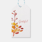 Autumn Leaves en Branches Grateful Cadeaulabel (Voorkant)