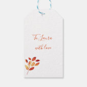 Autumn Leaves en Branches Grateful Cadeaulabel (Achterkant)