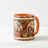 Autumn Leaves en Deer Coffee Mok (Voorkant rechts)