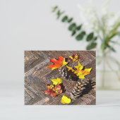 Autumn Leaves en Pinecones Briefkaart (Staand voorkant)
