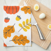 Autumn Leaves en pomkins Theedoek (Quarter Fold)