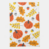 Autumn Leaves en pomkins Theedoek (Verticaal)