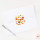 Autumn Leaves en pomkins Vierkante Sticker (Envelop)