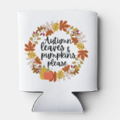 Autumn Leaves en Pumpkin Alsjeblieft Blikjeskoeler (Achterkant)