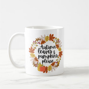 Autumn Leaves en Pumpkin Alsjeblieft Koffiemok