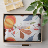 Autumn Leaves en Pumpkin Pattern Tissuepapier (Geschenk)