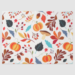Autumn Leaves en Pumpkin Pattern Tissuepapier