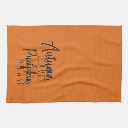 Autumn Leaves en Pumpkin Please Kitchen Towel Theedoek (Horizontaal)