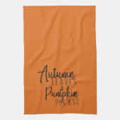 Autumn Leaves en Pumpkin Please Kitchen Towel Theedoek (Verticaal)