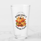 Autumn Leaves en Pumpkins Alsjeblieft Glas (Achterkant)