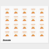 Autumn Leaves en Pumpkins Alsjeblieft Ronde Sticker (Vel)
