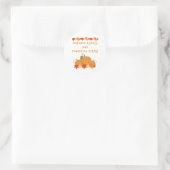 Autumn Leaves en Pumpkins Alsjeblieft Ronde Sticker (Tas)