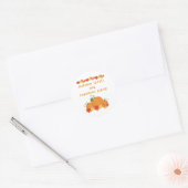 Autumn Leaves en Pumpkins Alsjeblieft Ronde Sticker (Envelop)
