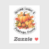 Autumn Leaves en Pumpkins Alsjeblieft Sticker (Vel)