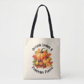 Autumn Leaves en Pumpkins Alsjeblieft Tote Bag (Voorkant)