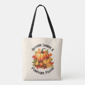 Autumn Leaves en Pumpkins Alsjeblieft Tote Bag (Achterkant)