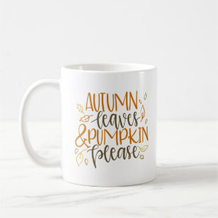 Autumn Leaves en Pumpkins Please Coffee Mok