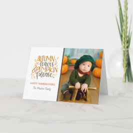 Autumn Leaves en Pumpkins Please Holiday Kaart