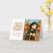 Autumn Leaves en Pumpkins Please Holiday Kaart (Gele Bloem)