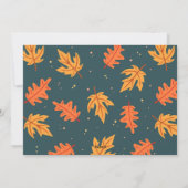Autumn Leaves en Pumpkins Please Photo Card Feestdagenkaart (Achterkant)