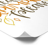 Autumn Leaves en Pumpkins Please Typography Poster (Hoek)