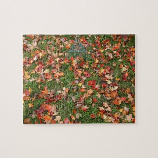 Autumn Leaves en Rake Legpuzzel (Horizontaal)
