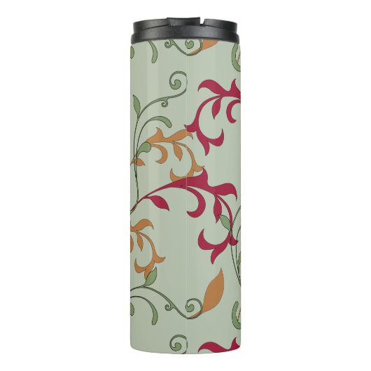 Autumn Leaves en Swirls met Monogram Thermosbeker (Achterkant)