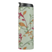 Autumn Leaves en Swirls met Monogram Thermosbeker (Geroteerd rechts)