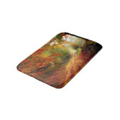 Autumn Leaves en Trees die Dirt Road bedekken Badmat (Gekanteld)