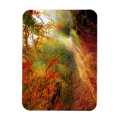 Autumn Leaves en Trees die Dirt Road bedekken Magneet (Verticaal)