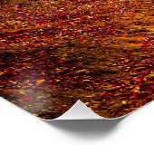 Autumn Leaves en Trees die Dirt Road bedekken Perfect Poster (Hoek)