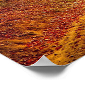 Autumn Leaves en Trees die Dirt Road bedekken Poster (Hoek)