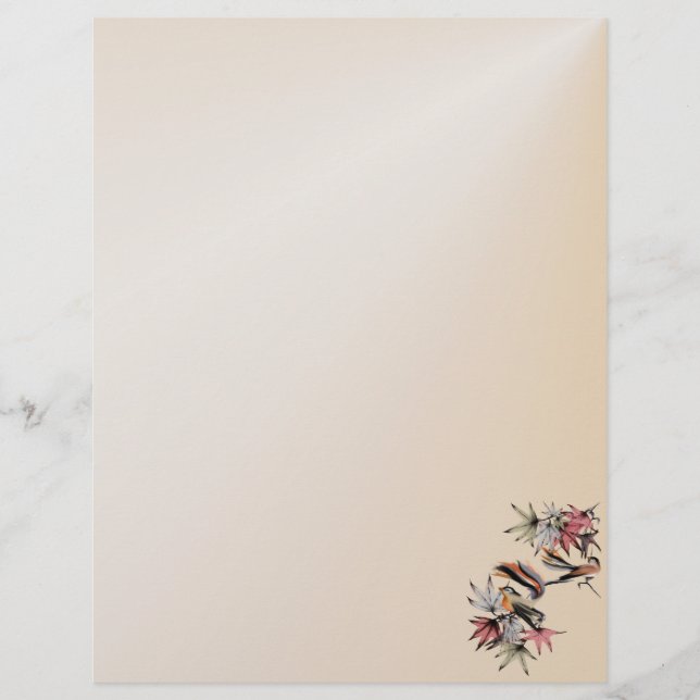 Autumn Leaves en Two Birds letterhead2_vertical. (Voorkant)