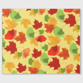Autumn Leaves en Umbrellas Cadeaupapier (Vlak)