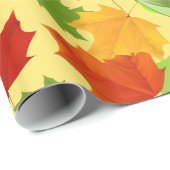 Autumn Leaves en Umbrellas Cadeaupapier (Rol Hoek)