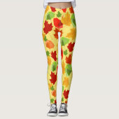 Autumn Leaves en Umbrellas Leggings (Voorkant)
