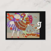 AUTUMN LEAVES EN WIND-/MODE-KOSTUMONTWERPER VISITEKAARTJE (Achterkant)