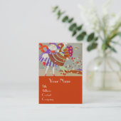 AUTUMN LEAVES EN WIND-/MODE-KOSTUMONTWERPER VISITEKAARTJE (Staand voorkant)