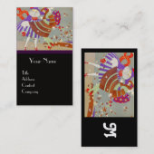 AUTUMN LEAVES EN WIND-/MODE-KOSTUMONTWERPER VISITEKAARTJE (Voorkant / Achterkant)