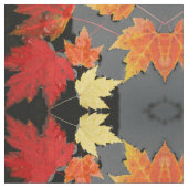 Autumn Leaves Fabric Stof (Close Up)