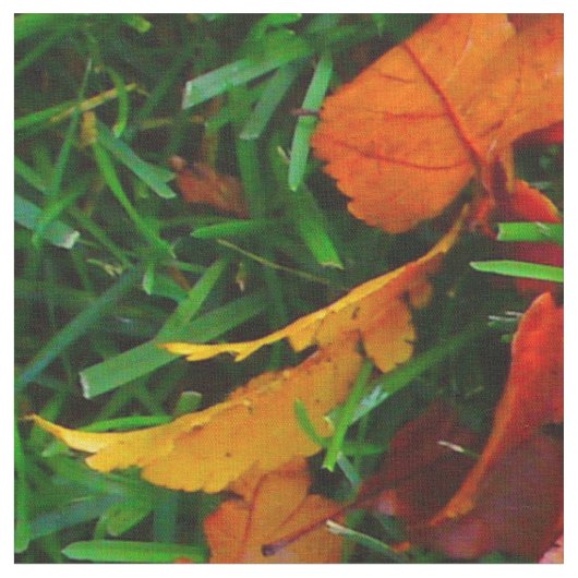 Autumn Leaves Fabric Stof (Close Up)