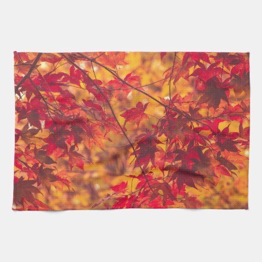 Autumn Leaves Fall Color Nature Kitchen Towel Theedoek (Horizontaal)