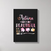 Autumn leaves, fall - Goodbye, poem. Calligraphy Canvas Afdruk (Voorkant)