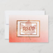 Autumn Leaves Fall Wedding RSVP-kaart RSVP Kaartje (Achterkant)