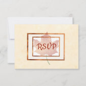 Autumn Leaves Fall Wedding RSVP-kaart RSVP Kaartje (Achterkant)