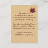 Autumn Leaves, FAUX Burlap Enclosure Kaart (Achterkant)